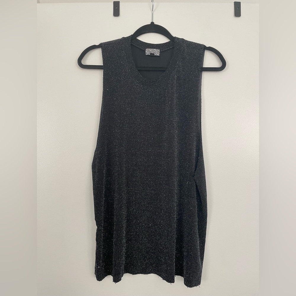 Lucca Couture Sparkle Muscle Shirt - Size Small